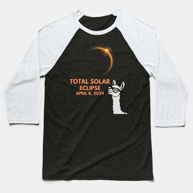 Total Solar Eclipse 2024 Baseball T-Shirt by Montony